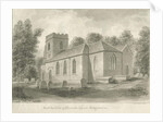 Barlaston Church: sepia drawing, 1844 by John Buckler