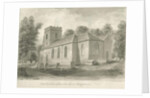 Barlaston Church: sepia drawing, 1844 by John Buckler