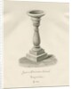 Font in Barlaston Church: sepia wash drawing, 1844 by John Buckler