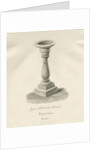 Font in Barlaston Church: sepia wash drawing, 1844 by John Buckler