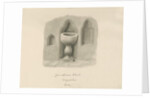 Font in Barton under Needwood Church: sepia drawing, 1839 by John Buckler