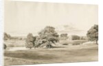 Betley Hall: sepia wash drawing, Oct 1820 by Cornelius Varley