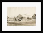 Betley Hall: sepia wash drawing, Oct 1820 by Cornelius Varley