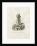 Biddulph Hall - cross : sepia drawing, 1847 by John Buckler