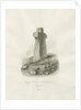 Biddulph Hall - cross : sepia drawing, 1847 by John Buckler