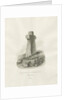 Biddulph Hall - cross : sepia drawing, 1847 by John Buckler