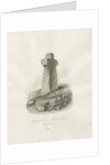 Biddulph Hall - cross : sepia drawing, 1847 by John Buckler