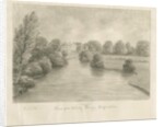 Bishton Hall: sepia drawing, 1841 by John Buckler