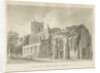 Blithfield Church: sepia drawing, 1824 by John Buckler