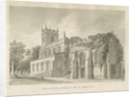 Blithfield Church: sepia drawing, 1824 by John Buckler