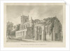 Blithfield Church: sepia drawing, 1824 by John Buckler