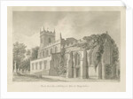 Blithfield Church: sepia drawing, 1824 by John Buckler