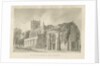 Blithfield Church: sepia drawing, 1824 by John Buckler