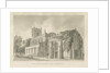 Blithfield Church: sepia drawing, 1824 by John Buckler