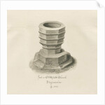 Font in Blithfield Church by John Buckler