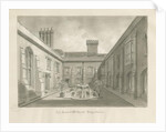 Blithfield Hall - Courtyard: sepia drawing, 1823 by John Buckler