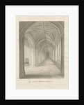 Blithfield Hall - Cloisters: sepia drawing, 1823 by John Buckler