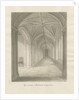 Blithfield Hall - Cloisters: sepia drawing, 1823 by John Buckler