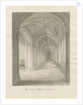 Blithfield Hall - Cloisters: sepia drawing, 1823 by John Buckler