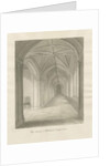 Blithfield Hall - Cloisters: sepia drawing, 1823 by John Buckler