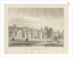 Blithfield Hall: sepia drawing, 1823 by John Buckler