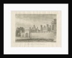 Blithfield Hall - Kitchen Court: sepia drawing, 1823 by John Buckler