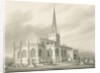 Wednesbury - St. Bartholomew's Church: sepia wash drawing, nd [1827] by Robert Noyes