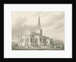 Wednesbury - St. Bartholomew's Church: sepia wash drawing, nd [1827] by Robert Noyes