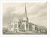 Wednesbury - St. Bartholomew's Church: sepia wash drawing, nd [1827] by Robert Noyes