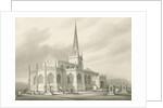 Wednesbury - St. Bartholomew's Church: sepia wash drawing, nd [1827] by Robert Noyes