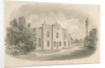 Brewood Grammar School: sepia drawing, nd [c 1842] by John Buckler