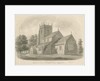 Broughton Church: sepia drawing, 1843 by John Buckler