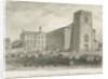 Burslem - St. John's Church: sepia drawing, 1844 by John Buckler