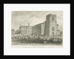 Burslem - St. John's Church: sepia drawing, 1844 by John Buckler