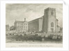 Burslem - St. John's Church: sepia drawing, 1844 by John Buckler