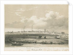 Burton-upon-Trent Bridge and Town by Charles Joseph Hullmandel