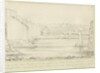 Burton-upon-Trent Bridge and Town: pen drawing, nd [c 1817] by John Allport