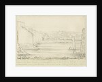 Burton-upon-Trent Bridge and Town: pen drawing, nd [c 1817] by John Allport