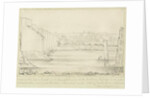 Burton-upon-Trent Bridge and Town: pen drawing, nd [c 1817] by John Allport