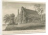Burton-upon-Trent Abbey: sepia drawing, 1839 by John Buckler