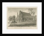 Burton-upon-Trent Abbey: sepia drawing, 1839 by John Buckler