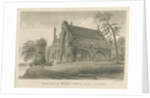 Burton-upon-Trent Abbey: sepia drawing, 1839 by John Buckler