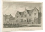 Burton-upon-Trent - Grammar School: sepia drawing, 1839 by John Buckler