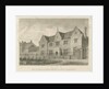 Burton-upon-Trent - Grammar School: sepia drawing, 1839 by John Buckler