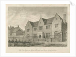 Burton-upon-Trent - Grammar School: sepia drawing, 1839 by John Buckler
