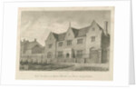 Burton-upon-Trent - Grammar School: sepia drawing, 1839 by John Buckler