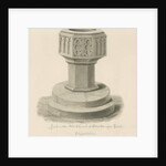 Burton-upon-Trent - Font in the Old Church by John Buckler