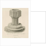 Burton-upon-Trent - Font in the Old Church by John Buckler