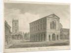Burton-upon-Trent - Town Hall: sepia drawing, 1839 by John Buckler