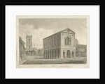 Burton-upon-Trent - Town Hall: sepia drawing, 1839 by John Buckler